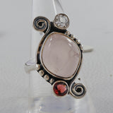 Rose Quartz 925 Sterling Silver Ring
