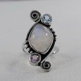 Rose Quartz 925 Sterling Silver Ring
