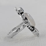 Rose Quartz 925 Sterling Silver Ring