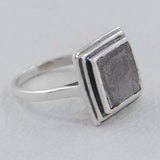 Muonionalusta Meteorite Silver Men's Ring