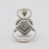 Green Glacier Emerald Silver Rings