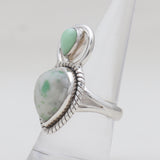 Green Glacier Emerald Silver Rings