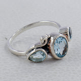 Blue Topaz Sterling Silver Rings