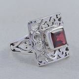 Amethyst Gemstone Silver Rings