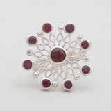 925 Sterling Silver Garnet Rings