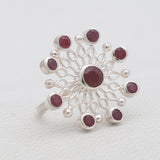 925 Sterling Silver Garnet Rings