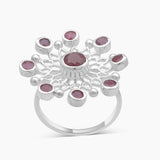 925 Sterling Silver Garnet Rings