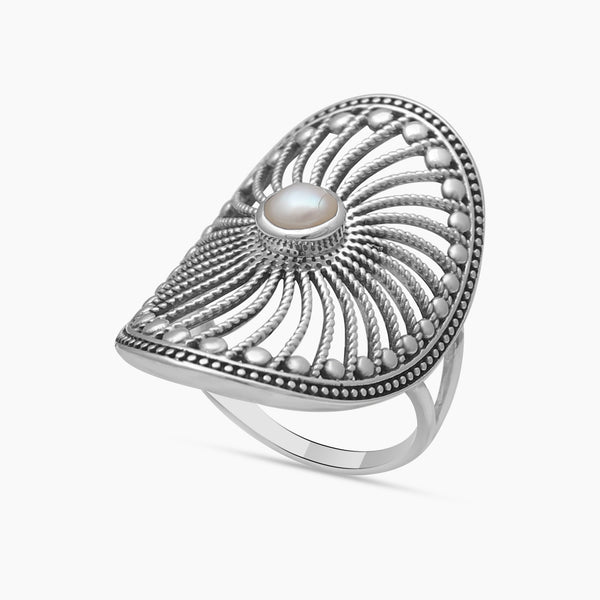 Pearl Silver Rings