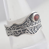 925 Sterling Silver Garnet Ring