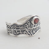 925 Sterling Silver Garnet Ring