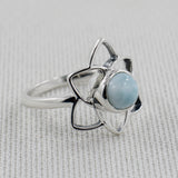 925 Sterling Silver Larimar Rings