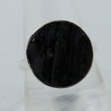 Raw Black Tourmaline Silver Rings