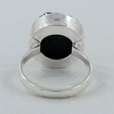 Raw Black Tourmaline Silver Rings