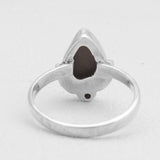 Ammolite & Garnet Silver Rings