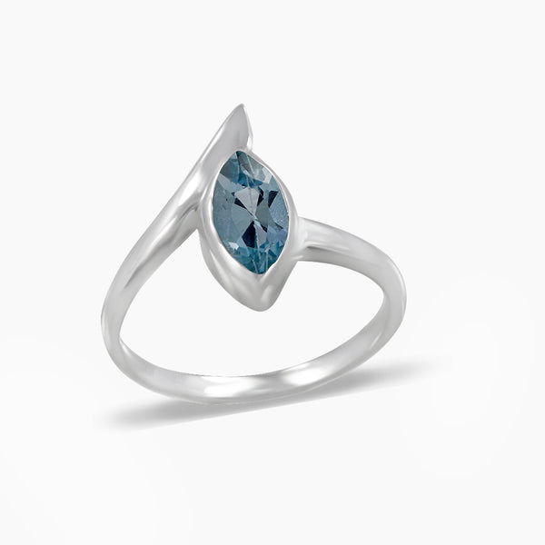 Natural Green Amethyst Silver Rings