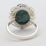 Malachite Chrysocolla Silver Rings