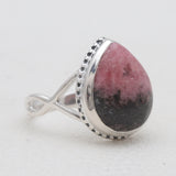 Rhodonite Silver Rings
