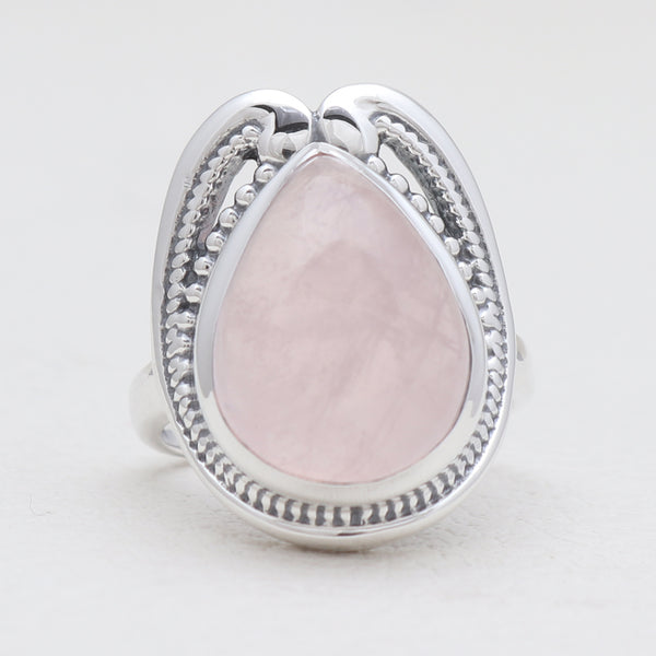 925 Sterling Silver Rose Quartz Rings