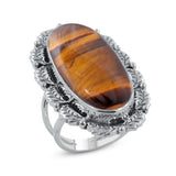 Blue Lace Agate Silver Rings