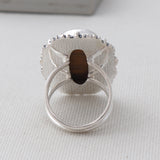 Blue Lace Agate Silver Rings