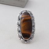 Blue Lace Agate Silver Rings