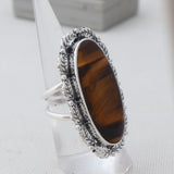 Blue Lace Agate Silver Rings
