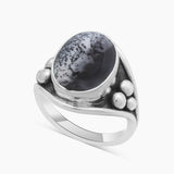 925 Sterling Silver Dendritic Opal Rings