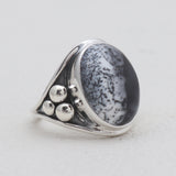 925 Sterling Silver Dendritic Opal Rings