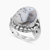 925 Sterling Silver Dendritic Opal Rings