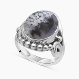 925 Sterling Silver Dendritic Opal Rings