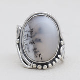 925 Sterling Silver Dendritic Opal Rings