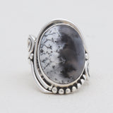 925 Sterling Silver Dendritic Opal Rings