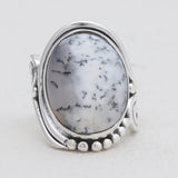 925 Sterling Silver Dendritic Opal Rings