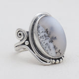 925 Sterling Silver Dendritic Opal Rings