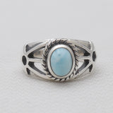 925 Sterling Silver Larimar Rings