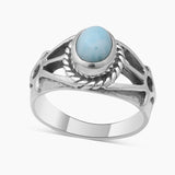 925 Sterling Silver Larimar Rings