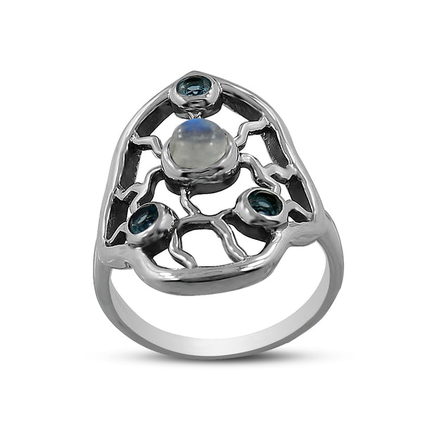 Larimar Silver Rings