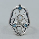 Larimar Silver Rings
