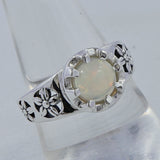 Rainbow Moonstone Silver Rings