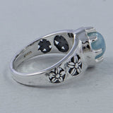 Rainbow Moonstone Silver Rings