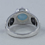 Rainbow Moonstone Silver Rings