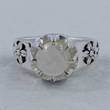 Rainbow Moonstone Silver Rings