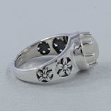 Rainbow Moonstone Silver Rings