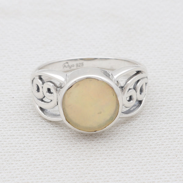 Ethiopian Opal Silver Rings