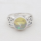 Ethiopian Opal Silver Rings