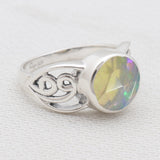 Ethiopian Opal Silver Rings