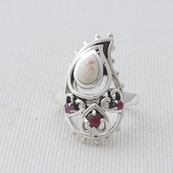 Thulite Silver Rings