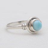 Blue Larimar 925 Sterling Silver Rings