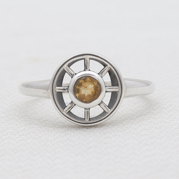 925 Sterling Silver Citrine Rings