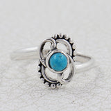 Natural Black Onyx Silver Ring